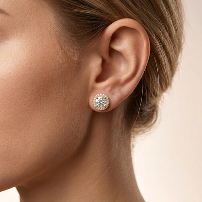 Moissanite Luna Ohrstecker