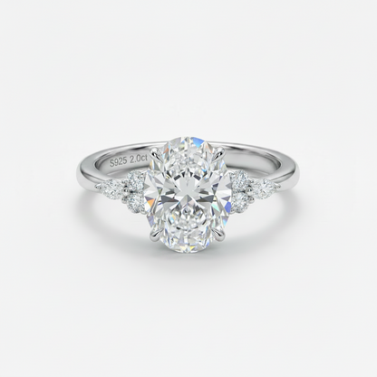 Moissanite Orbit Ring