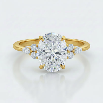 Moissanite Orbit Ring