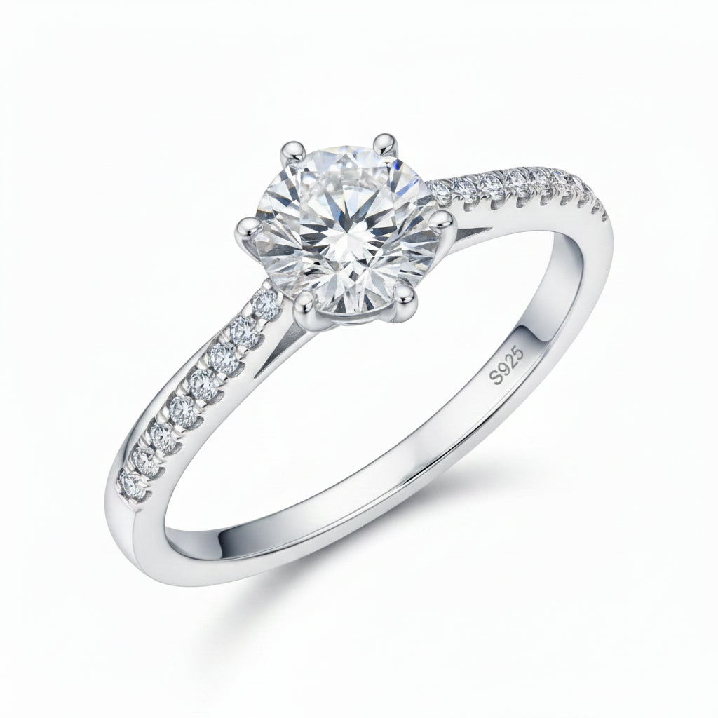 Moissanite Promise Ring