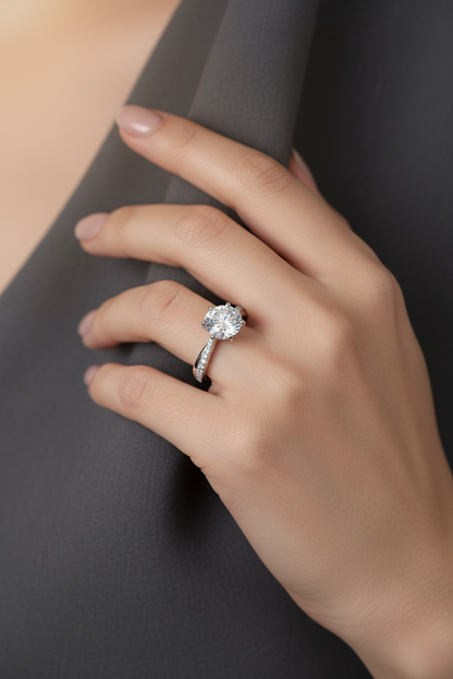 Moissanite Promise Ring