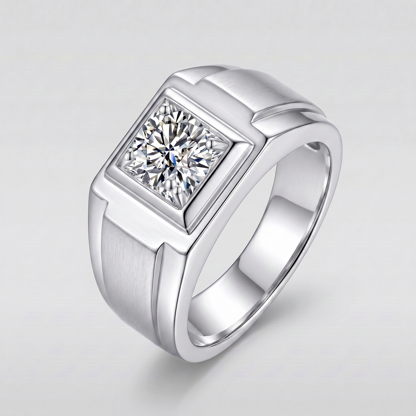 Moissanite Sovereign Herrenring