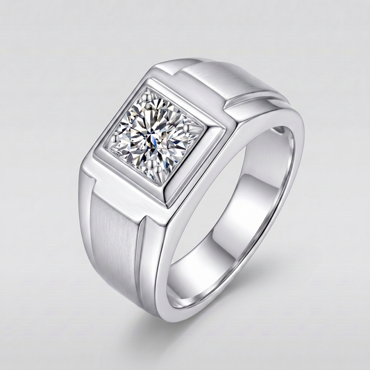 Moissanite Sovereign Herrenring