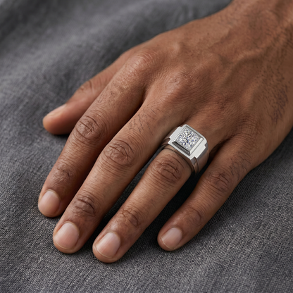 Moissanite Sovereign Herrenring