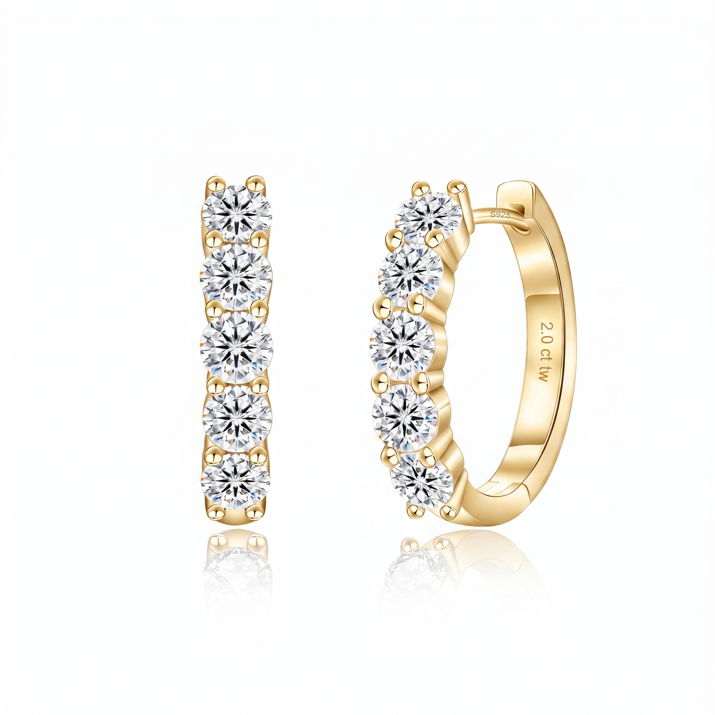 Moissanite Stella Hoops