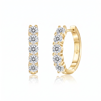 Moissanite Stella Hoops