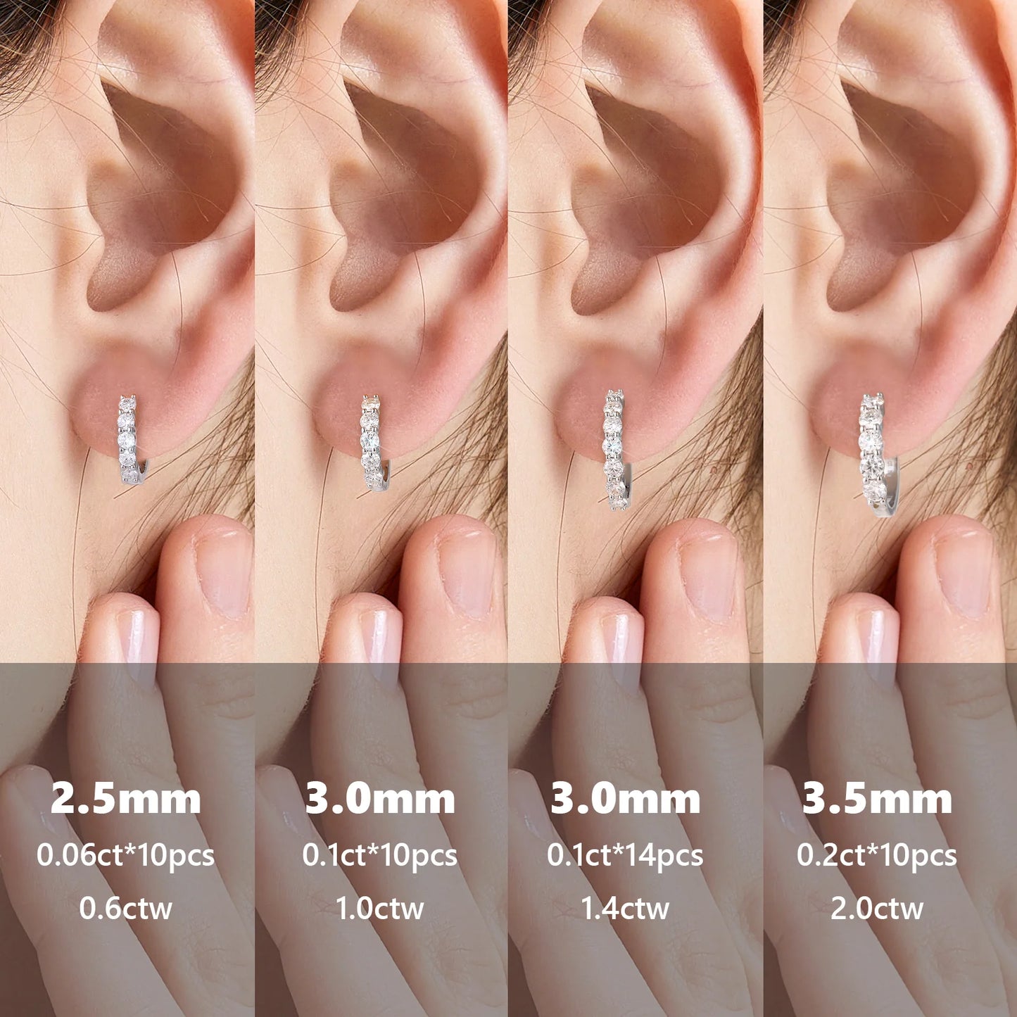 Moissanite Stella Hoops