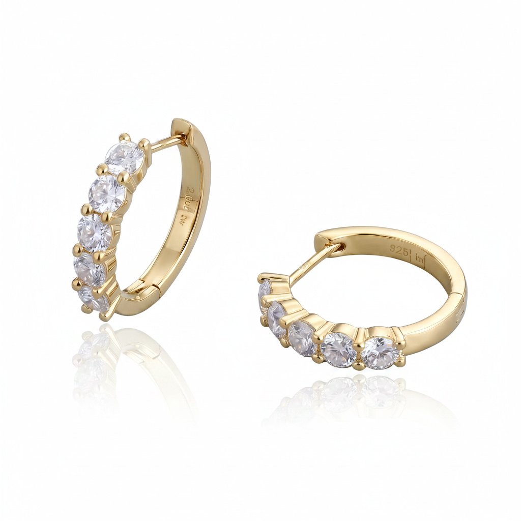 Moissanite Stella Hoops