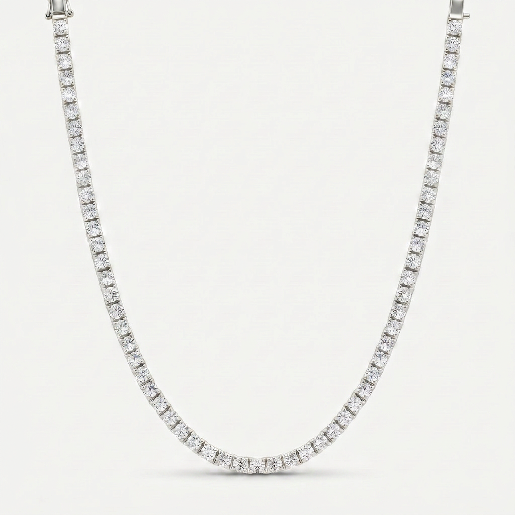 Moissanite Tennis Halskette
