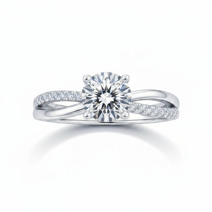 Moissanite Twist Ring