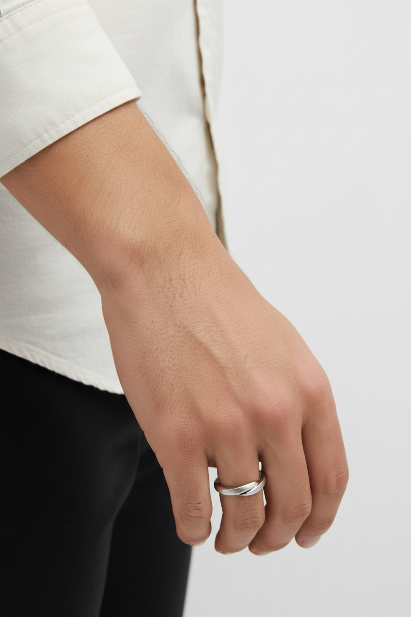 Verstellbarer Herren Silberring