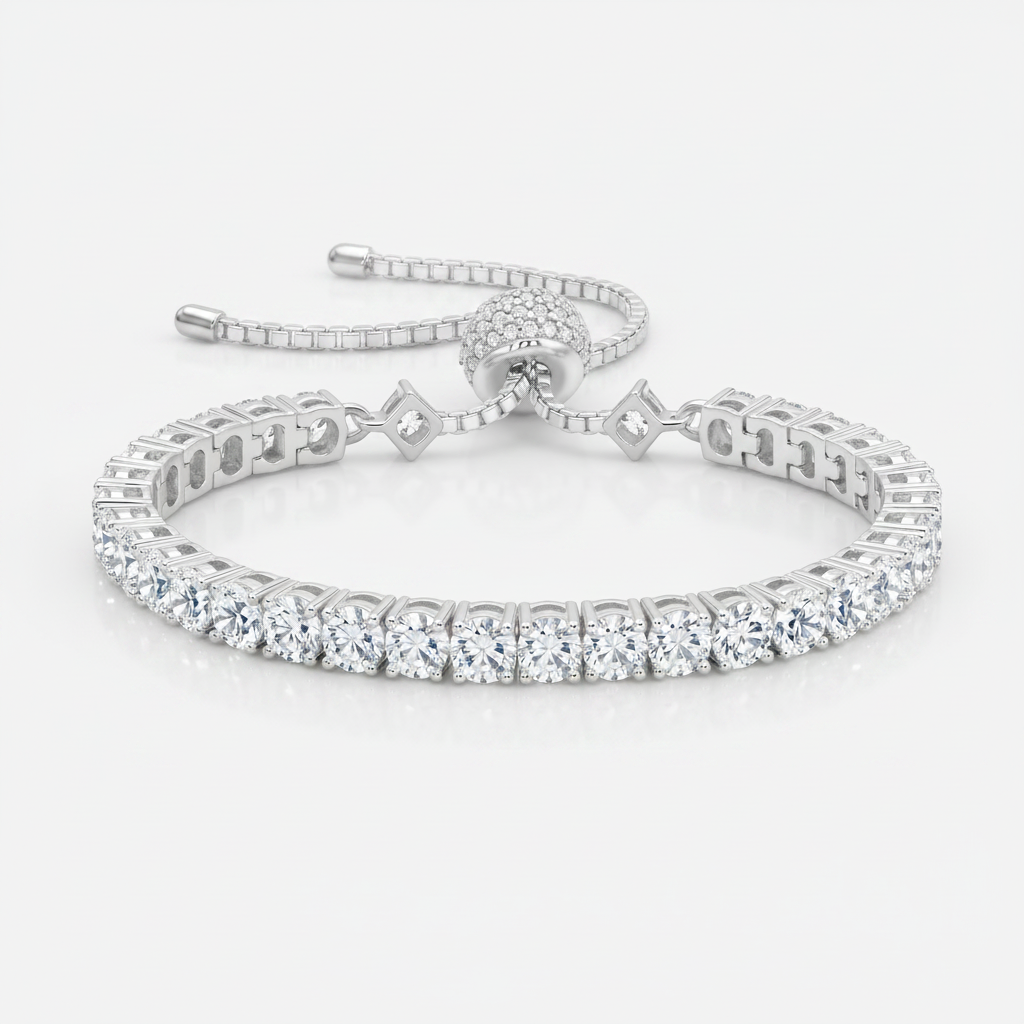 Verstellbares Moissanite Tennis Armband