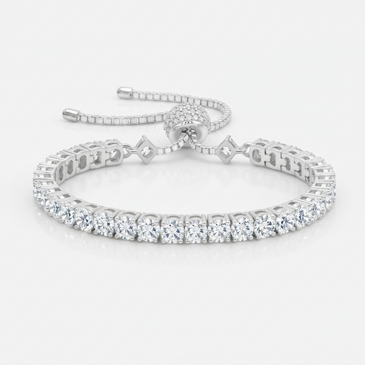 Verstellbares Moissanite Tennis Armband