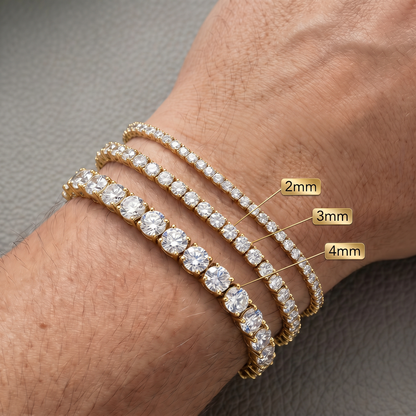 Verstellbares Moissanite Tennis Armband